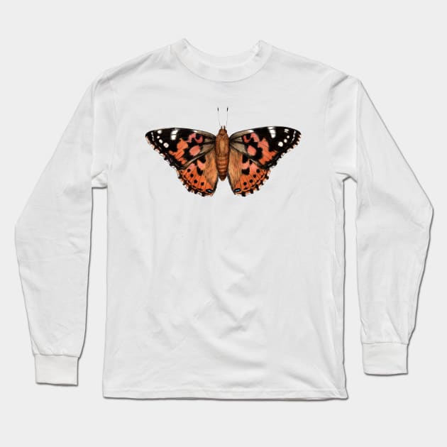 Painted Lady Long Sleeve T-Shirt by JadaFitch